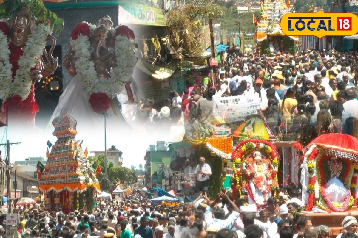 ஊட்டி மாரியம்மன் கோவில் தேர் திருவிழா... தேர் மீது உப்பு வீசிய பக்தர்கள்...