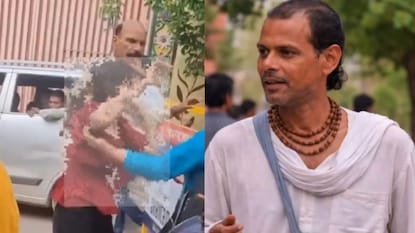 சாமியாரை தாக்கிய சிறுமி சாமியாரை தாக்கிய சிறுமி