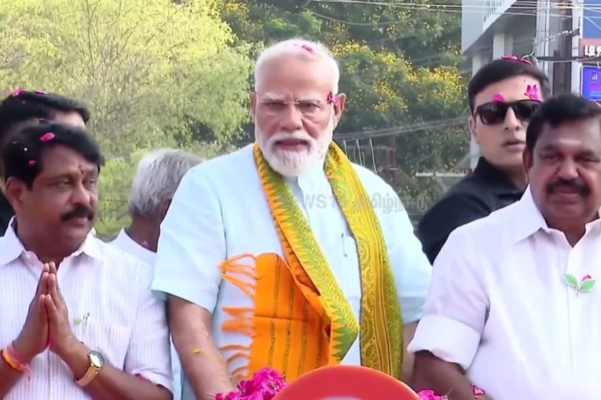 நாகர்கோவிலில் பிரதமர் மோடி ரோடு ஷோ! எடப்பாடி பழனிசாமியும் பங்கேற்பு