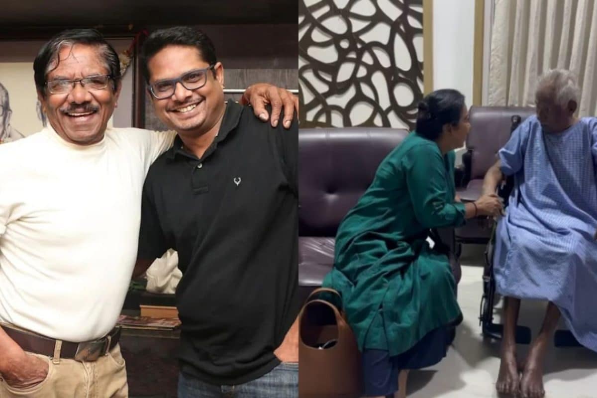 Bharathiraja | அடையாளம் தெரியாமல் மாறிப்போன பாரதிராஜா... வைரல் வீடியோ.. ராதிகா நலம் விசாரிப்பு!