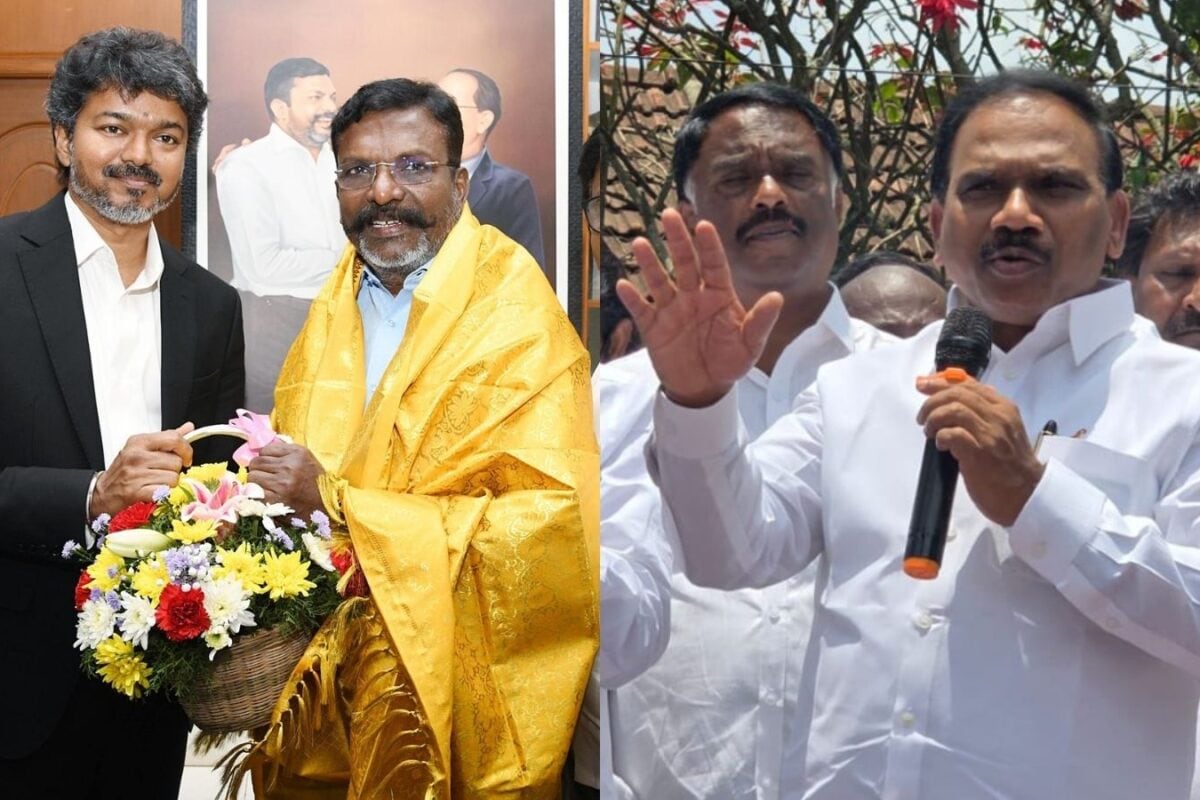 தவெக அமைச்சரவையில் விசிக, ஐயுஎம்எல்... ‘‘விசில் சத்தத்திற்கு முட்டு’’ - ஆ.ராசா கொடுத்த ரியாக்சன்! | TVK Cabinet
