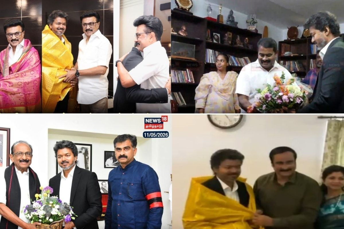 CM Vijay | மு.க.ஸ்டாலின் முதல் சீமான் வரை.. முதலமைச்சர் விஜய் நேரில் சந்திப்பு.. போட்டோஸ் இதோ!