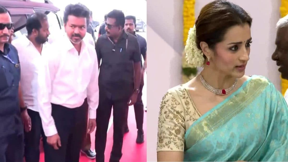Trisha | தவெக தலைவர் விஜய் முதல்வராகும் விழா… நடிகை த்ரிஷா உள்ளிட்ட திரையுலகினர் பங்கேற்பு!