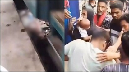 ரயில் விபத்து - குழந்தையை மீட்ட தந்தை