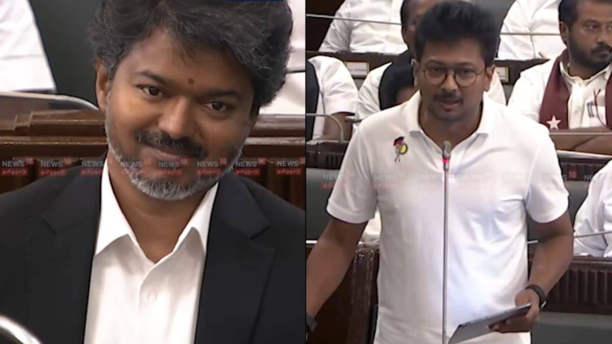 முதலமைச்சரும் நானும் ஒரு காலேஜ், ஆனால்.. உதயநிதி பேச்சை கேட்டு சிரித்த முதல்வர் விஜய்