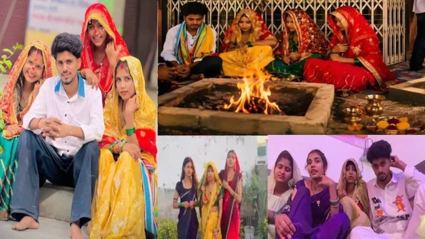 மூன்று சகோதரிகளில் மற்றொருவரான சாவித்திரியும் இதே கருத்தைத்தான் தெரிவித்தார். "நாங்கள் மூவரும் ஒரே வீட்டில் திருமணம் செய்துகொள்ளும் வகையில் ஏற்பாடுகளைச் செய்யுமாறு கேட்டுக்கொண்டோம்; அதாவது, நாங்கள் மூவரும் திருமணம் செய்துகொள்ளக்கூடிய, ஒன்றாக வசிக்கும் மூன்று சகோதரர்களைத் தேடுமாறு கோரினோம். இத்தகைய முக்கிய முடிவை எடுப்பதற்கு முன்னதாக, மூன்று மகன்களைக் கொண்ட ஒரு குடும்பத்தைக் கண்டறிய நாங்கள் பெரும் முயற்சி மேற்கொண்டோம்," என்று அவர் குறிப்பிட்டார். இருப்பினும், அந்த இளம் பெண்கள் இவ்வாறு உணர்ந்த நிலையில், மணமகன் சந்தோஷ் ஒரு கருத்தைக் கூறினார்: அவர்கள் ஒருவரையொருவர் எவ்வளவு ஆழமாக நேசிக்கிறார்கள் என்றால், அவர்களுக்குத் தன் அன்பு கூடத் தேவைப்படவில்லை என்று அவர் குறிப்பிட்டார். மூன்று சகோதரிகளில் மற்றொருவரான சாவித்திரியும் இதே கருத்தைத்தான் தெரிவித்தார். "நாங்கள் மூவரும் ஒரே வீட்டில் திருமணம் செய்துகொள்ளும் வகையில் ஏற்பாடுகளைச் செய்யுமாறு கேட்டுக்கொண்டோம்; அதாவது, நாங்கள் மூவரும் திருமணம் செய்துகொள்ளக்கூடிய, ஒன்றாக வசிக்கும் மூன்று சகோதரர்களைத் தேடுமாறு கோரினோம். இத்தகைய முக்கிய முடிவை எடுப்பதற்கு முன்னதாக, மூன்று மகன்களைக் கொண்ட ஒரு குடும்பத்தைக் கண்டறிய நாங்கள் பெரும் முயற்சி மேற்கொண்டோம்," என்று அவர் குறிப்பிட்டார். இருப்பினும், அந்த இளம் பெண்கள் இவ்வாறு உணர்ந்த நிலையில், மணமகன் சந்தோஷ் ஒரு கருத்தைக் கூறினார்: அவர்கள் ஒருவரையொருவர் எவ்வளவு ஆழமாக நேசிக்கிறார்கள் என்றால், அவர்களுக்குத் தன் அன்பு கூடத் தேவைப்படவில்லை என்று அவர் குறிப்பிட்டார்.