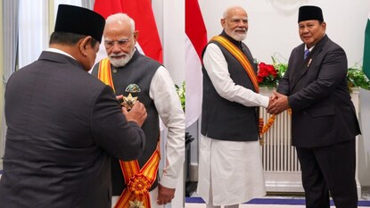 விருதைப் பெறும் பிரதமர் மோடி 