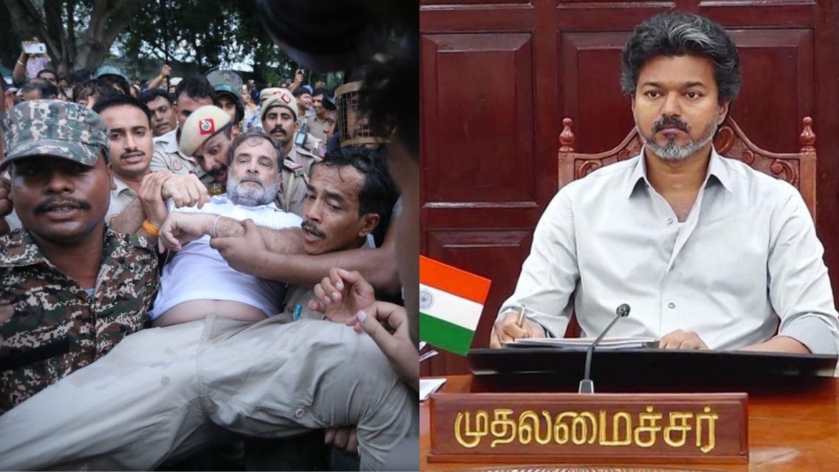 டெல்லியில் போராட்டம் நடத்திய ராகுல் காந்தி கைது செய்யப்பட்டதற்கு முதல்வர் விஜய் கண்டனம்