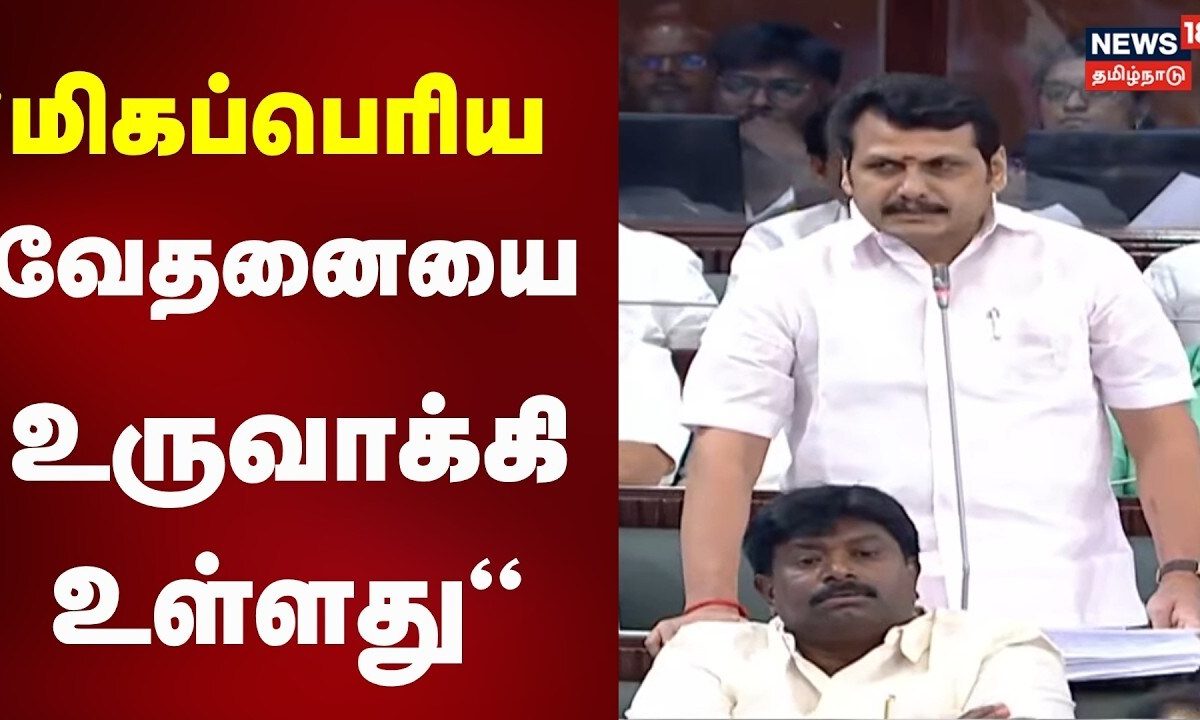 Senthil Balaji Speech | TN Assembly | மிகப்பெரிய மன வேதனையை உருவாக்கி உள்ளது - செந்தில் பாலாஜி