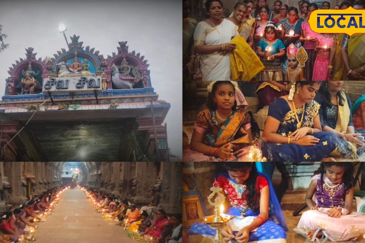 சுசீந்திரம் தாணுமாலயன் கோவில் ஆடி கிருத்திகை: 1008 விளக்கு பூஜையில் திரளானொர் வழிபாடு..!
