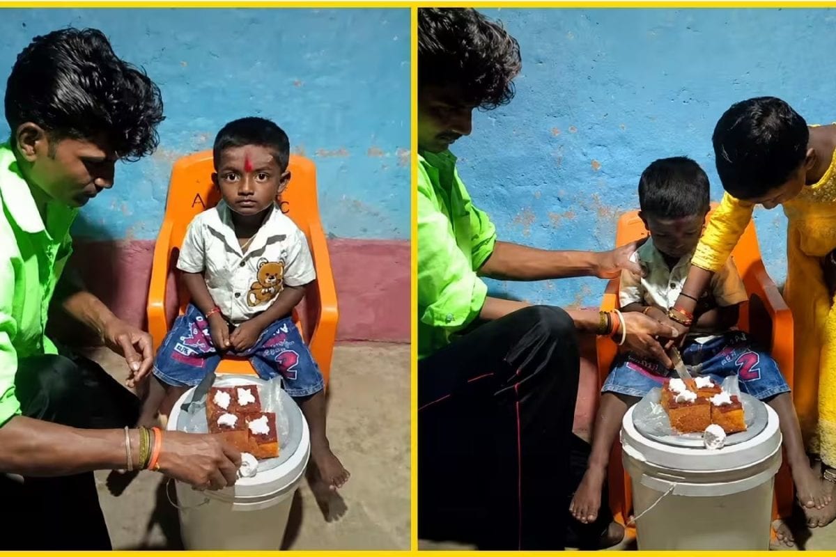 ஏழ்மையிலும் மகனின் ஆசையை நிறைவேற்றிய அப்பா... பிறந்தநாள் கொண்டாட்ட வீடியோ வைரல்!