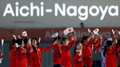 Asian Games - Aichi-Nagoya 2026 - Opening Ceremony - Paloma Mizuho Stadium, Nagoya, Japan - September 19, 2026 Athletes of Japan in the athletes' parade during the opening ceremony REUTERS/Eloisa Lope Asian Games - Aichi-Nagoya 2026 - Opening Ceremony - Paloma Mizuho Stadium, Nagoya, Japan - September 19, 2026 Athletes of Japan in the athletes' parade during the opening ceremony REUTERS/Eloisa Lope
