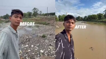 தனி ஒருவனாக ஆற்றை சுத்தம்செய்த பிட்டு தபாஹி