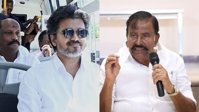 விஜய் - கே.என். நேரு (கோப்புப் படம்)