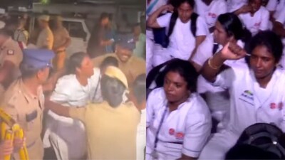 Nurses Protesting For Job Regularization Arrested In Chennai