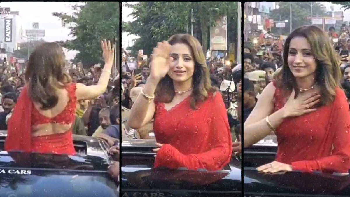கோவையில் நடிகை திரிஷா ரோடு ஷோ; குவிந்த ரசிகர்கள்!