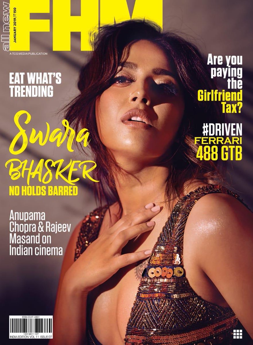 స్వరభాస్కర్ హాట్ ఫోటోస్ (Source: FHM Instagram)