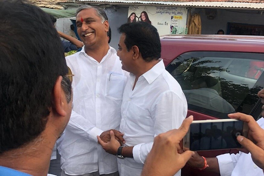 నీకు లక్ష మెజార్టీ గ్యారెంటీ బావ: హరీష్రావుతో కేటీఆర్ | Telangana Election 2018: You will get 1 lakh majority: KTR chit chat with Harish Rao