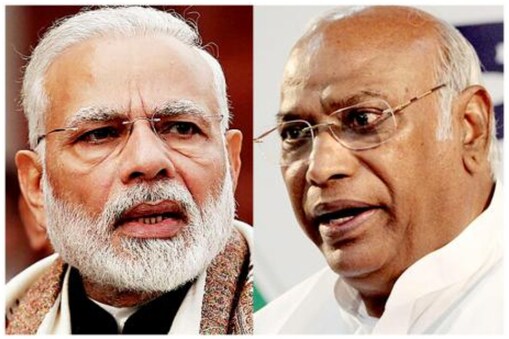 నరేంద్ర మోదీ, మల్లికార్జున్ ఖర్గే (File)