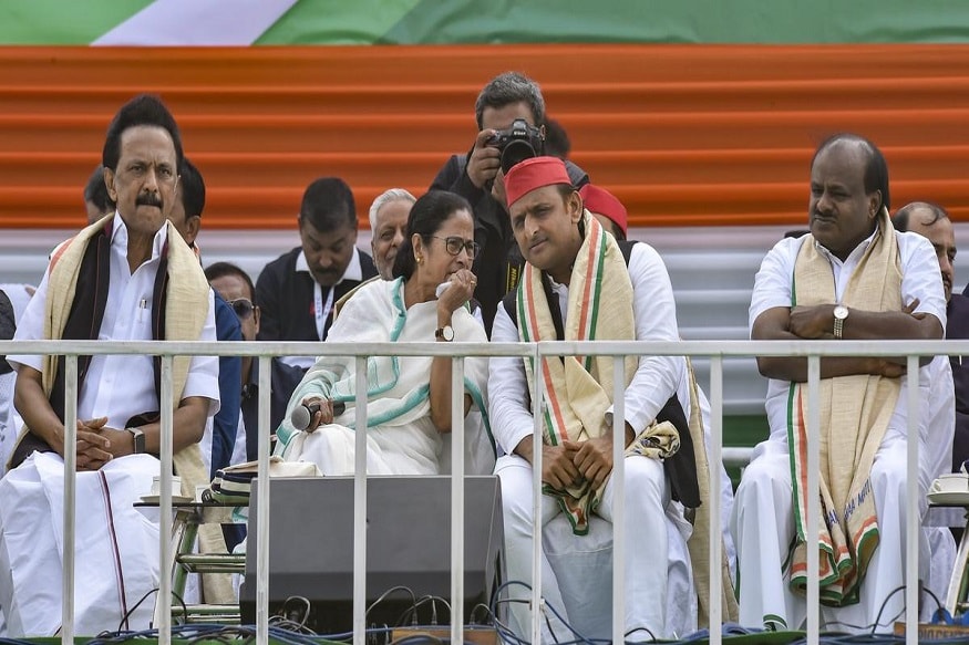 pm narendra modi, bjp, general elections 2019, mahagatbhandan, tmc president mamata benerji, calcutta rally, mamata rally in calcutta, congress chief rahul gandhi, మహాకూటమి, ప్రధాని నరేంద్ర మోదీ, బీజేపీ, మమత ర్యాలీ, కాంగ్రెస్ చీఫ్ రాహుల్ గాంధీ, కలకత్తాలో మమత ర్యాలీ, బీజేపీ వ్యతిరేక కూటమి, సార్వత్రిక ఎన్నికలు 2019