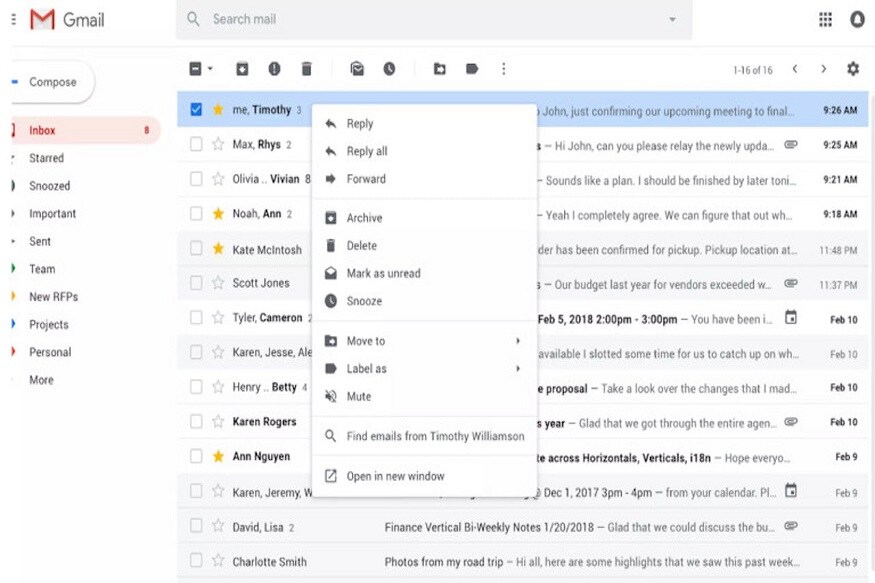 Gmail new features, Gmail Right Click Options, Gmail Right Click features, Gmail updates, Gmail redesign, Gmail latest features, Gmail new Settings, జీమెయిల్ కొత్త ఫీచర్స్, జీమెయిల్ లేటెస్ట్ ఫీచర్స్, జీమెయిల్ లేటెస్ట్ అప్డేట్, జీమెయిల్ సెట్టింగ్స్, జీమెయిల్ రైట్ క్లిక్