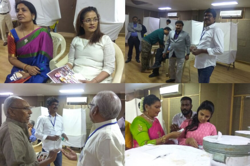 MAA association polling closed.. 472 Members used their vote for MAA pk.. మా ఎన్నిక‌ల పోలింగ్ ముగిసింది. అత్యంత ప్ర‌తిష్టాత్మ‌కంగా ఈ సారి మా ఎన్నిక‌లు జ‌రిగాయి. గ‌త కొన్నేళ్ల‌లో ఎన్న‌డూ లేని విధంగా స్టార్స్ కూడా వ‌చ్చి త‌మ ఓటు హ‌క్కు వినియోగించుకుంటున్నారు. maa elections 2019 twitter,maa elections 2019,maa polling closed,chiranjeevi maa elections 2019,nagarjuna maa elections 2019,maa elections 2019 naresh vs shivaji raja,maa elections 2019 facebook,maa elections 2019 chiranjeevi naga babu,film chamber maa elections 2019,telugu cinema,ఫిల్మ్ ఛాంబర్‌లో చిరంజీవి నాగార్జున,ఒకే కారులో వచ్చిన చిరంజీవి నాగార్జున,మా ఎన్నికల్లో పాల్గొన్న చిరంజీవి,మా ఎన్నికలు తెలుగు సినిమా