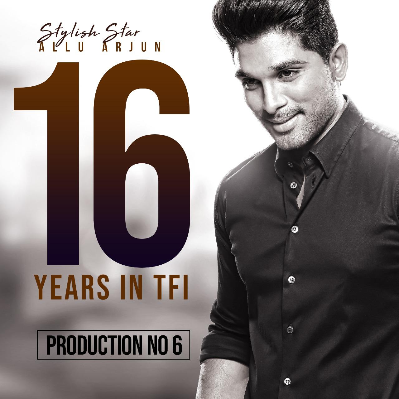 Allu Arjun Completes 16 Years as a Hero In Tollywood Film Industry