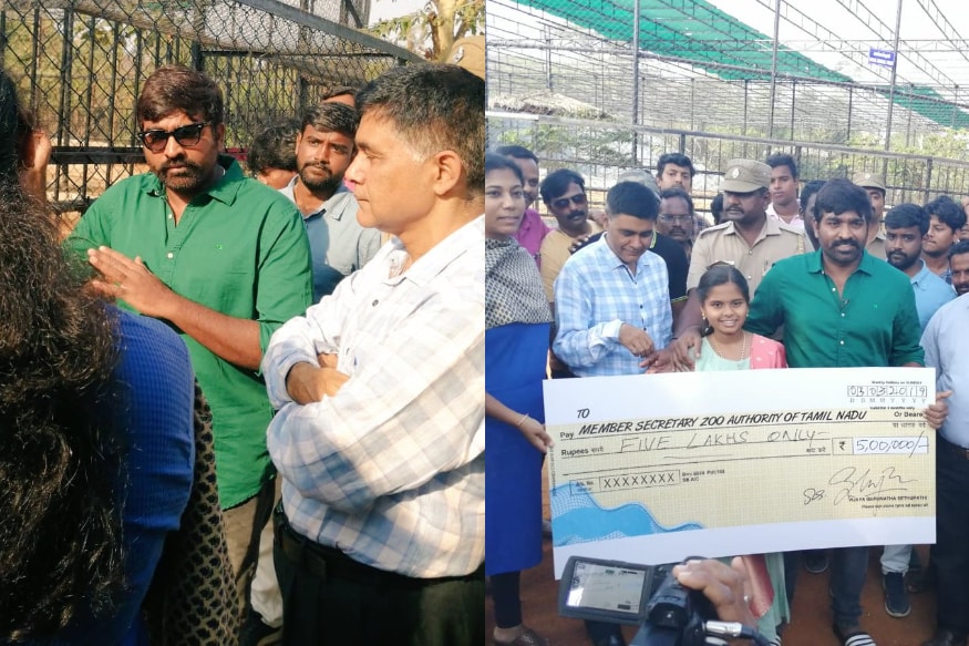 Tamil Star Hero Vijay Sethupathi adopted two tigers and Given 5 lacks fund to Chennai Zoo pk.. ఎవరైనా కుక్కల్ని, పిల్లుల్ని దత్తత తీసుకుంటారు.. వాటిని పెంచుకుంటారు. కానీ పులుల్ని దత్తత తీసుకోవడం ఏంటి అనుకుంటున్నారా..? అవును.. వినడానికి కాస్త కొత్తగా అనిపించినా కూడా ఇప్పుడు తమిళ్ హీరో విజయ్ సేతుపతి ఇదే చేసాడు. vijay sethupathi,vijay sethupathi twitter,vijay sethupathi tigers adopts,vijay sethupathi adopts two white tigers,Vijay Sethupathi adopts two tigers,Vijay Sethupathi movies,Vijay Sethupathi sye raa narasimha reddy,telugu cinema,Vijay Sethupathi donates 5 lacks to zoo,విజయ్ సేతుపతి,విజయ్ సేతుపతి పులులు,పులుల్ని దత్తత తీసుకున్న విజయ్ సేతుపతి,విజయ్ సేతుపతి సైరా నరసింహారెడ్డి,విజయ్ సేతుపతి సినిమాలు,విజయ్ సేతుపతి చెన్నై జూ పార్క్