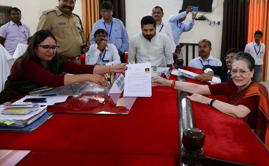  అమేథీలో సోనియా గాంధీ నామినేషన్