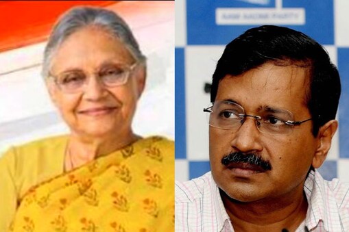 షీలా దీక్షిత్, అరవింద్ కేజ్రీవాల్ (Image : Twitter)