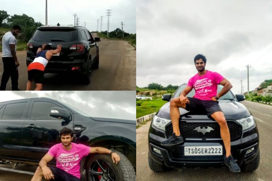 super star mahesh babu brother in law hero posani sudheer babu pushed his own car in the part of exercise,super star mahesh babu,posani sudheer babu,posani sudheer babu twitter,sudheer babu instagram,sudheer babu facebook,sudheer babu pushed his own car,sudheer babu car,mahesh babu twitter,tollywood,telugu cinema,సుధీర్ బాబు,సుధీర్ బాబు ట్విట్టర్,సుదీర్ జిమ్ వర్కౌట్స్,మహేష్ బాబు బాబు సుధీర్ బాబు,కారు తోసిన సుధీర్ బాబు,టాలీవుడ్,తెలుగు సినిమా,
