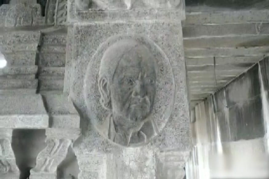 Kcr on yadadri temple sculpture, cm kcr, cricket, Indira Gandhi, Nehru, Gandhi, yadadri temple, bjp mla raja singh, rajasingh, car symbol, telangana news, యాదాద్రి శిలలపై కేసీఆర్ బొమ్మ, క్రికెట్, ఇందిరా గాంధీ, నెహ్రూ, గాంధీ, తెలంగాణ న్యూస్