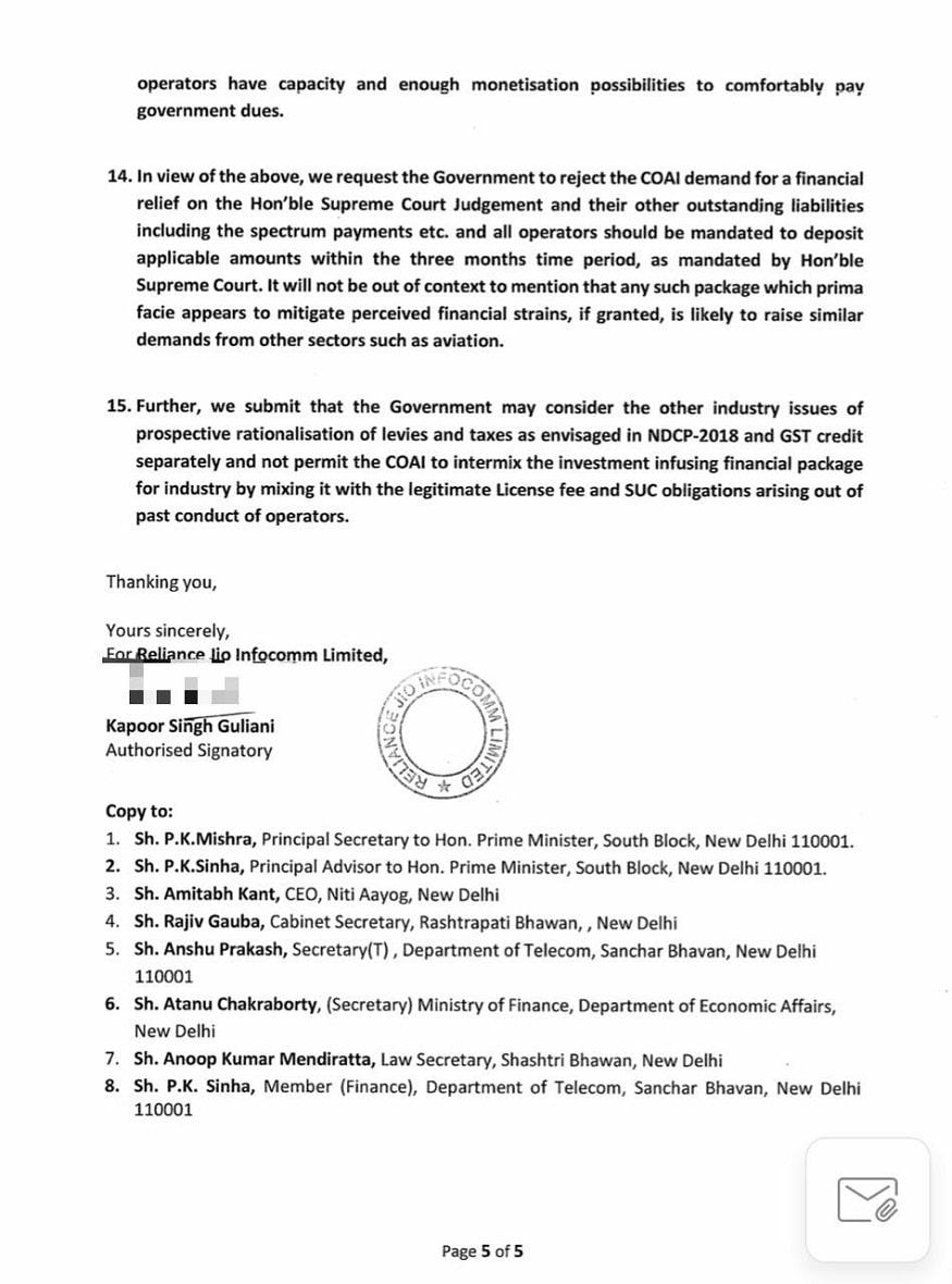 Reliance Jio, Cellular Operators Association of India, COAI, telecom sector, Bharti Airtel, Reliance Jio, Vodafone Idea, RIL, Jio, Minister of Telecommunications Ravi Shankar Prasad, రిలయెన్స్ జియో, సెల్యూలార్ ఆపరేటర్స్ అసోసియేషన్ ఆఫ్ ఇండియా, సీఓఏఐ, టెలికామ్ సెక్టార్, భారతీ ఎయిర్టెల్, రిలయెన్స్ జియో, వొడాఫోన్ ఐడియా, జియో, టెలికామ్ మంత్రి రవిశంకర్ ప్రసాద్