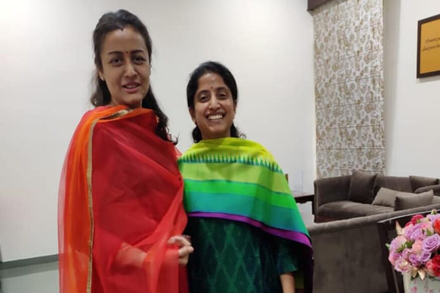 mahesh babu,namratha shirodkar,ys bharathi,ys jagan,namratha shirodkar meets ys bharathi,మహేష్ బాబు,నమత్ర శిరోద్కర్,వైఎస్ భారతి,వైఎస్ జగన్,వైసీపీ