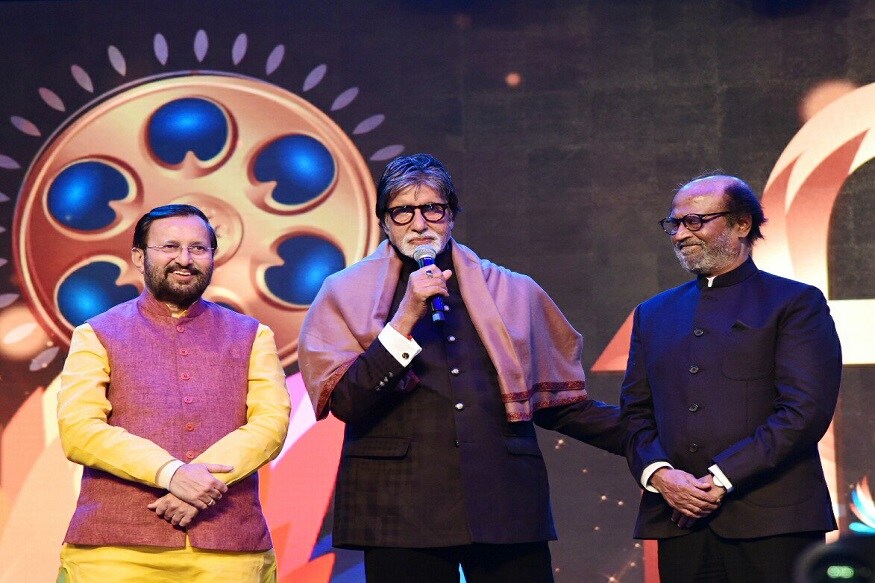 rajinikanth iifa award by amitabh bachchan prakash javadekar News18