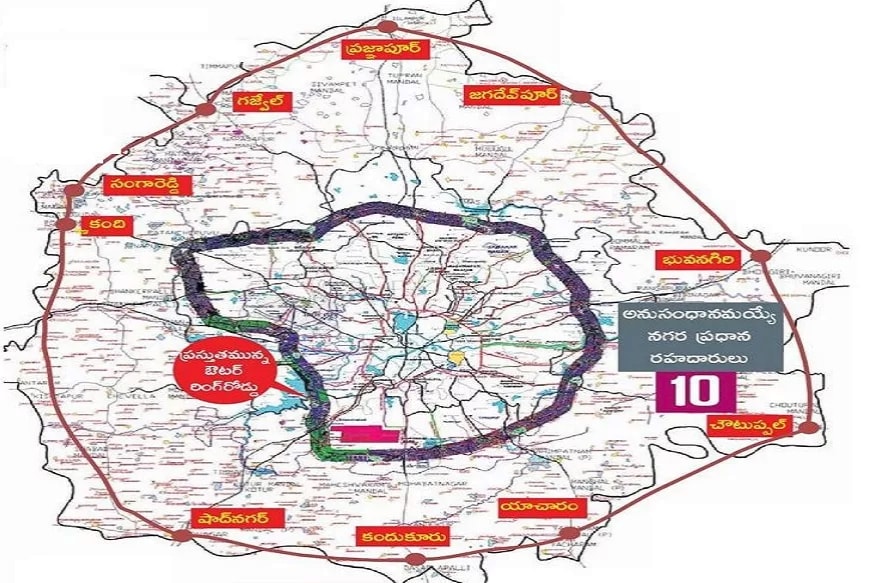 Regional Ring Road Telangana Map