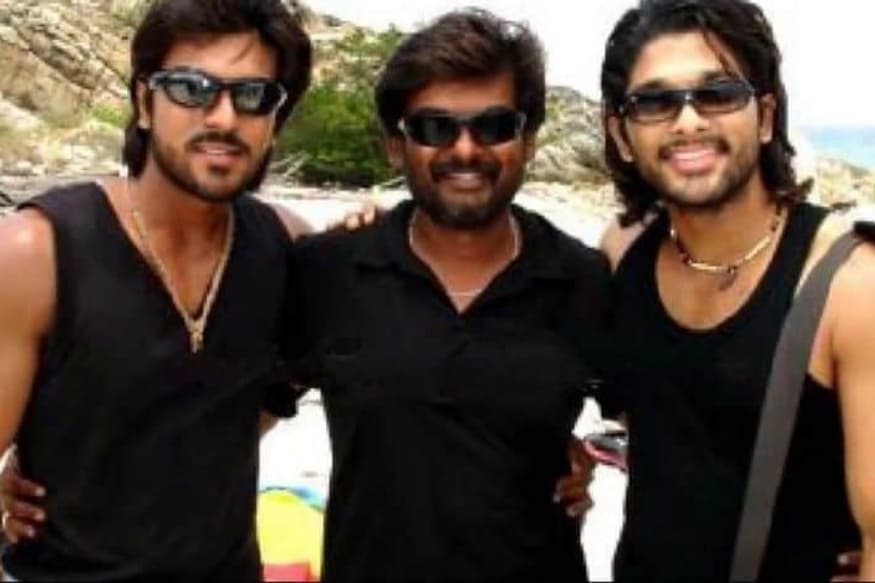 రామ్ చరణ్ చిరుత సెట్లో బన్నీ (ram charan puri allu arjun)