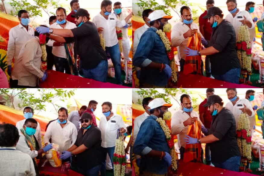 జర్నలిస్టులకు నిత్యవసర వస్తువుల పంపిణి