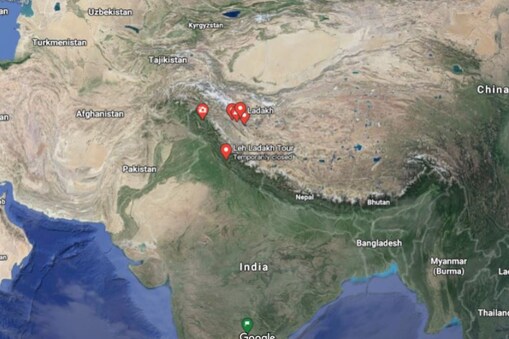 తూర్పు లద్ధఖ్‌లోని గాల్వన్ లోయ (credit - google maps)