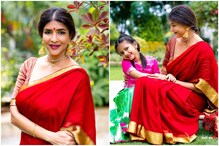Lakshmi Manchu: రెడ్ శారీలో మంచు లక్ష్మి..అదిరిపోయిన తెలుగు సాంప్రదాయ అందాలు