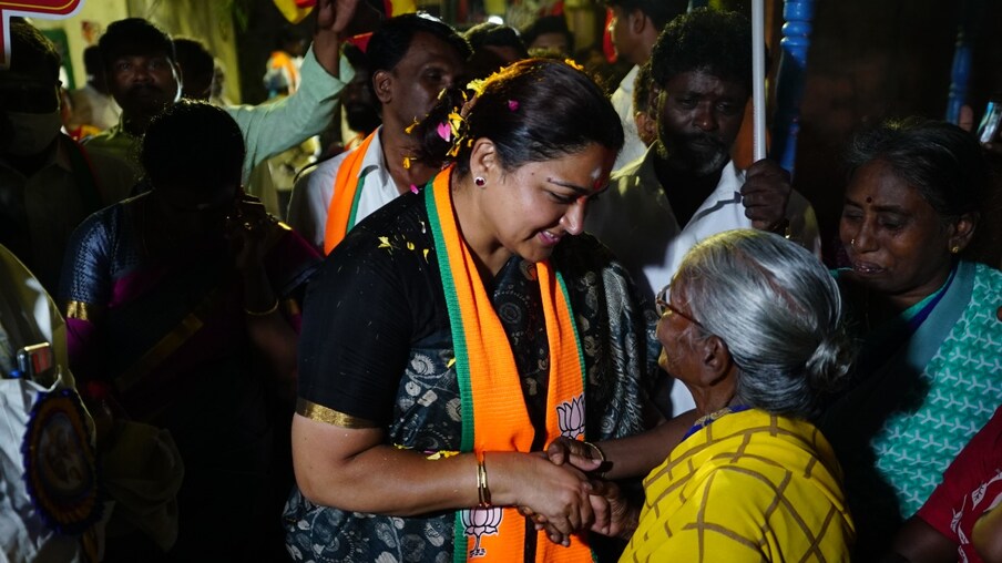 Khushbu Sundar | నటి ఖుష్బూ ఎన్నికల ప్రచారం (Image-Twitter)