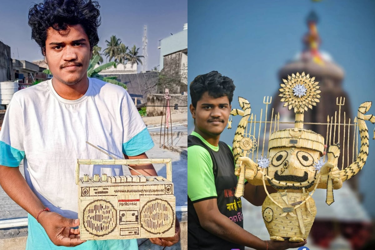  అగ్గిపుల్లలతో బొమ్మలు చేసి... వాటిని తగలబెట్టే వీడియోలు యూట్యూబ్‌లో మీరు చూసే ఉంటారు. అలా తగలబెటితే ఏం ప్రయోజనం... ఒడిశాకు చెందన 18 ఏళ్ల సస్వత్ రంజన్ సాహూ (Saswat Ranjan Sahoo) అగ్గిపుల్లలతో అద్భుతమైన కళాఖండాలు తయారుచేస్తున్నాడు. ప్లాస్టిక్, ఫ్యాబ్రిక్‌తో చేసే బొమ్మలు ఎలా ఉంటాయో... అంతే అద్భుతంగా మ్యాచ్ స్టిక్స్‌తోనూ చెయ్యవచ్చని నిరూపిస్తున్నాడు. (image credit - instagram - saswat_r_sahoo)