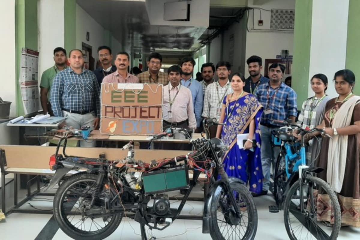 Electric bike, E bike, KL deemed University, KL deemed University students, wireless charging technology, e-bike price, e-bikes in india, e-bike cycle, electric bike in hyderabad, electric bike price, electric bike price hyderabad, electric bike price telangana, electric bike india, ఎలక్ట్రిక్ బైక్, కేఎల్ యూనివర్శిటీ ఈ బైక్,