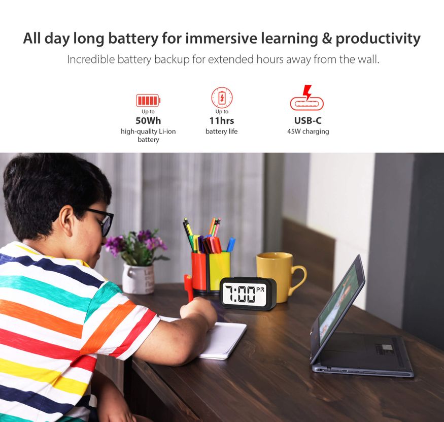  4. ఏసుస్ క్రోమ్‌బుక్ ప్రత్యేకతలు చూస్తే క్రోమ్‌బుక్ సీ223 తక్కువ ధరకే లభిస్తుంది. క్రోమ్‌బుక్ సీ223 ధర రూ.17,999. క్రోమ్‌బుక్ సీ423 నాన్ టచ్ మోడల్ ధర రూ.19,999, క్రోమ్‌బుక్ సీ523 నాన్ టచ్ మోడల్ ధర రూ.20,999. (image: Asus India)