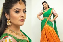 లంగావోణీలో శ్రీముఖి పరువాల విందు.. ఈ అందాలు సొగసు చూడతరమా