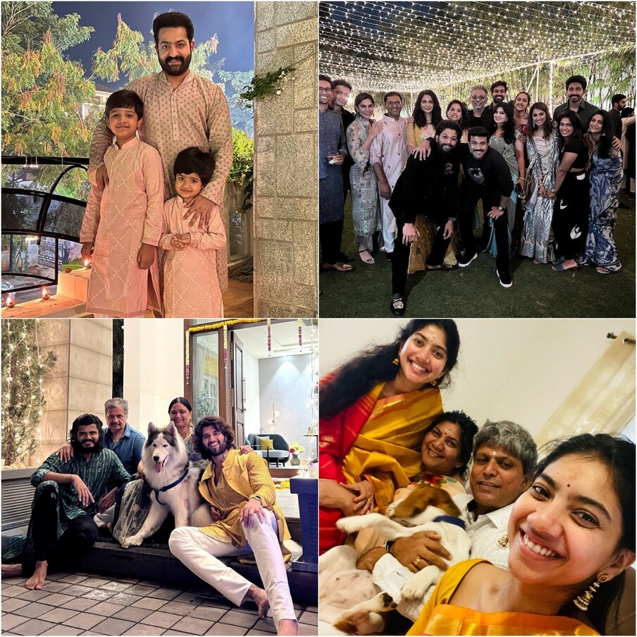  Celebraties Diwali Celbrations: దీపావళి సంబరాలు అంబరాన్ని అంటాయి. సామాన్య ప్రజలే కాదు సెలబ్రిటీలు సైతం ఈ వేడుకను ఘనంగానే జరుపుకున్నారు.. కులాలు మతాలకు దేశాలకు, భాషలకు అతీతంగా ప్రపంచ వ్యాప్తంగా పండుగ సందడే కనిపించింది. అటు అమెరికా అధ్యక్షుడు, ఇటు మన దేశ ప్రధాని.. స్పోర్ట్స్ స్టార్లు.. సినిమా సెలబ్రిటీలు అంతా వేడుకగా పండుగను జరుపుకుని ప్రజలకు శుభాకాంక్షలు తెలిపారు..