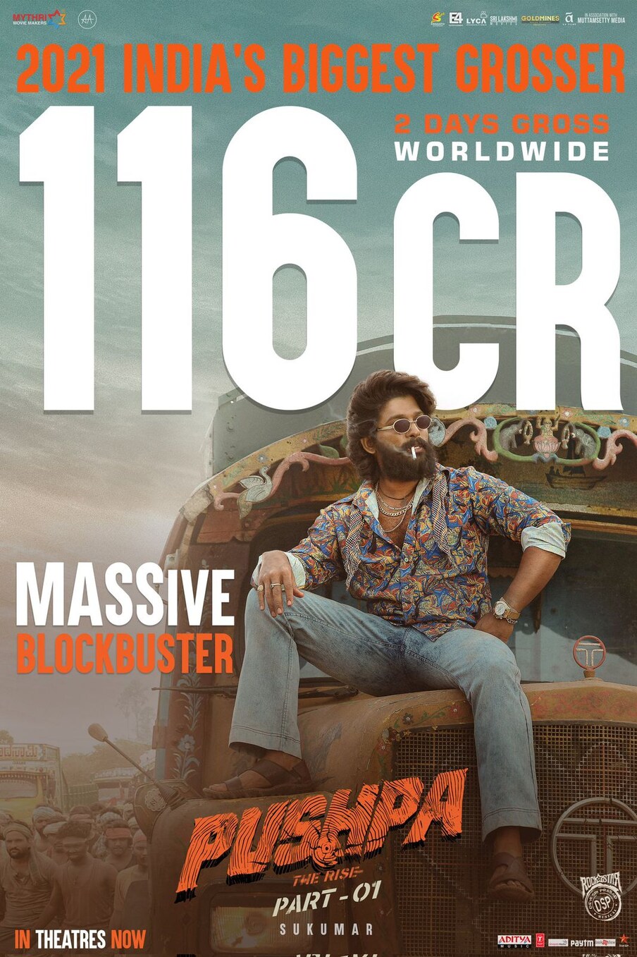  2. పుష్ప: 2021 డిసెంబర్ 17న విడుదలైన అల్లు అర్జున్ పుష్ప సినిమా కూడా ఏపీ, తెలంగాణలో మూడు రోజులు కుమ్మేసింది. ఈ చిత్రం మూడో రోజు రూ. 14.38 కోట్ల షేర్‌తో రెండో స్థానంలో ఉంది.