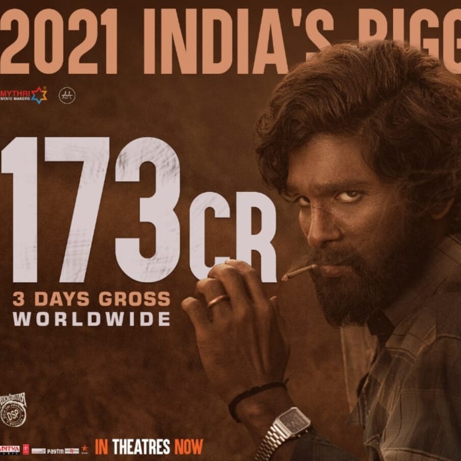  అల్లు అర్జున్ హీరోగా సుకుమార్ తెరకెక్కించిన సినిమా పుష్ప. ఈ సినిమా  ఫస్ట్ వీకెండ్ అరాచకం చేసింది. సంచలనాలు సృష్టిస్తుంది. డిసెంబర్ 17న ప్రపంచ వ్యాప్తంగా భారీ అంచనాలతో విడుదలైన ఈ చిత్రానికి ఓపెనింగ్స్ కూడా అలాగే వచ్చాయి. ముఖ్యంగా కరోనా సెకండ్ వేవ్ ముగిసిన తర్వాత అత్యధిక ఓపెనింగ్స్ తీసుకొచ్చిన ఇండియన్ సినిమాగా నిలిచింది పుష్ప. మూడో రోజు కూడా ఈ చిత్రం దాదాపు 25 కోట్ల షేర్ వసూలు చేసింది. అందులో తెలుగు రాష్ట్రాల్లోనే 14.40 కోట్ల షేర్ ఉంది.