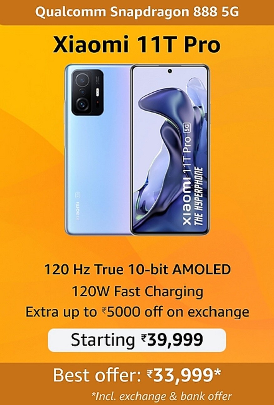 Amazon FAB PHONES FEST sale begins Get Rs 6000 discount on Xiaomi 11T