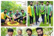 GREEN CHALLENGE:ఛాలెంజ్‌ని స్వీకరించిన ట్రిపులార్ టీమ్..మొక్కలు నాటిన ముగ్గురు మొనగాళ్లు
